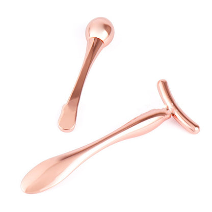 Ball T-shaped metal massage stick