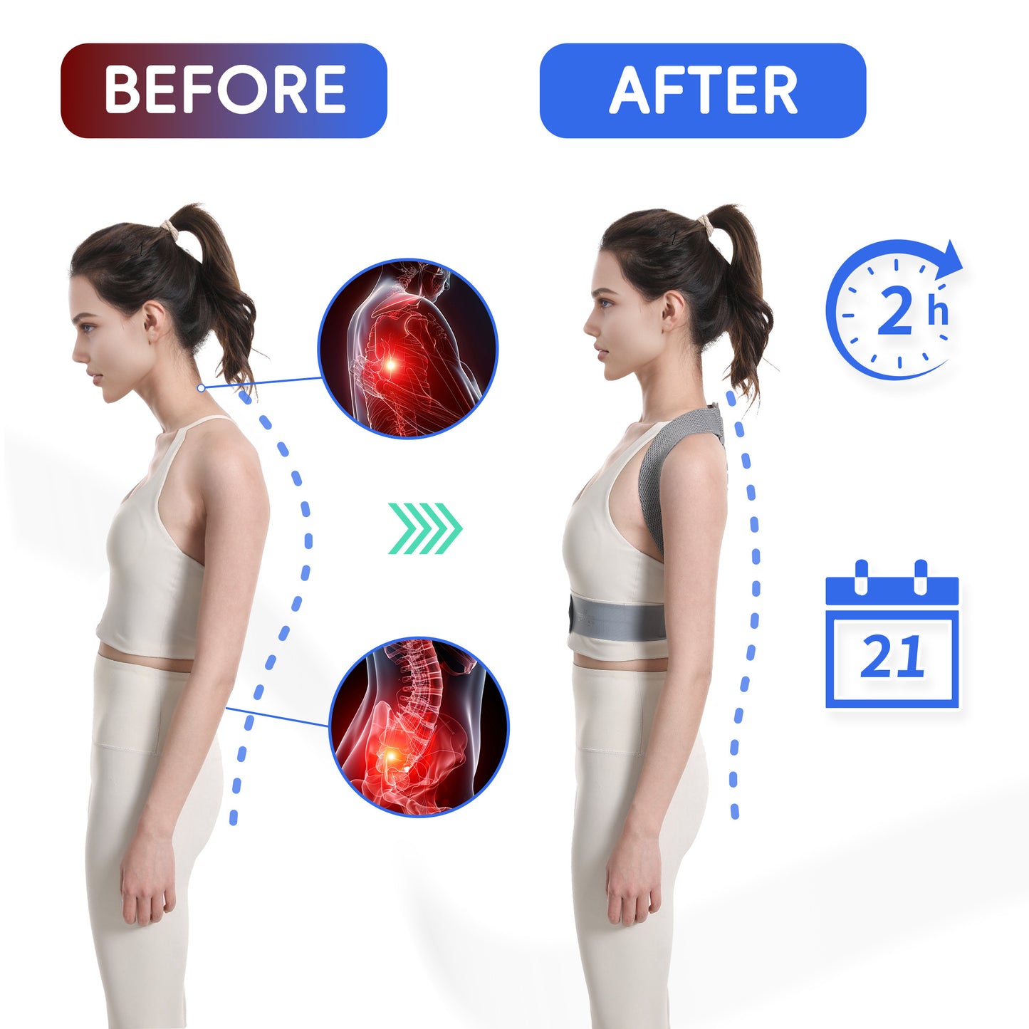 Back Support Posture Corrector For Women Men
