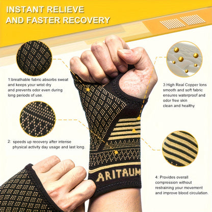 Wrist Compression Sleeves Support Brace Unisex For Sports