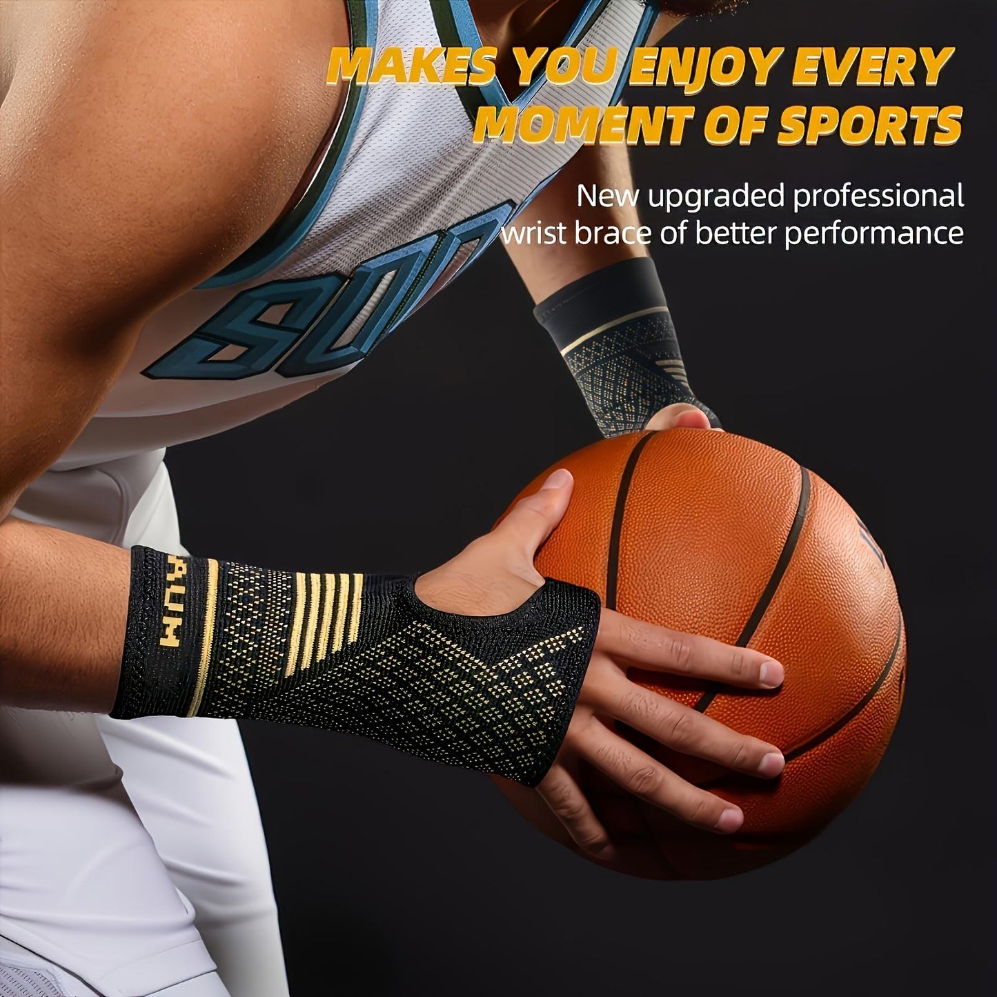 Wrist Compression Sleeves Support Brace Unisex For Sports