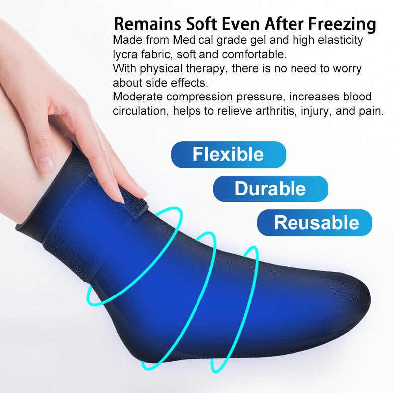 Cold And Hot Compress Protective Gear Solid                   Socks